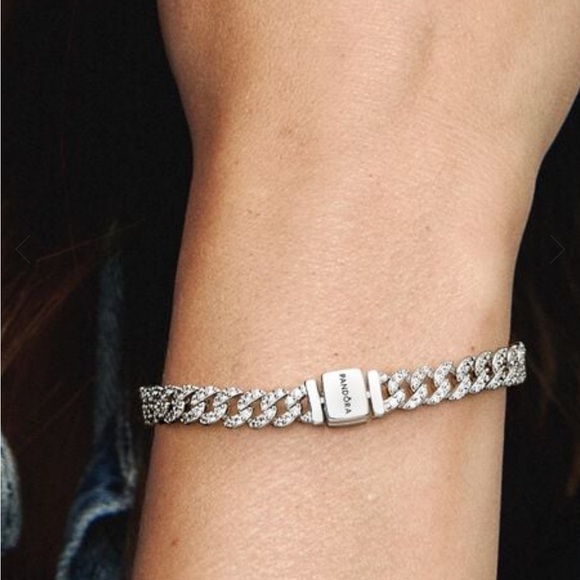 ✨SOLD✨Pandora Timeless Pavé Chain Bracelet - Picture 1 of 5